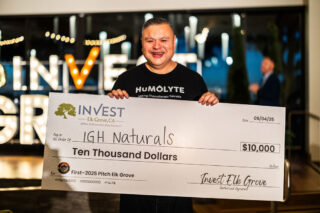 Rich Foreman of Humolyte wins Pitch Elk Grove 2025.